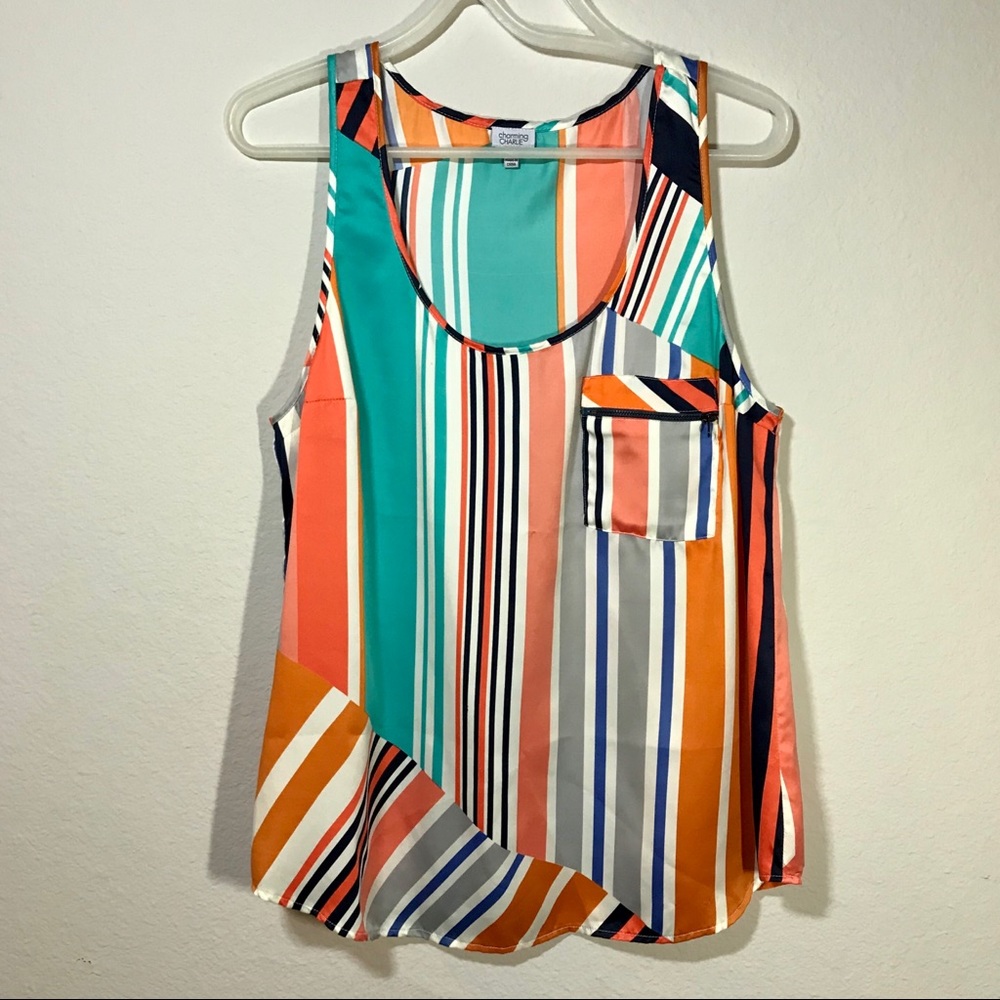 CHARMING CHARLIE Striped Blouse